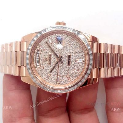 Swiss Copy Rolex Day-Date II Rose Gold President watch - Rolex Ice Out Watch